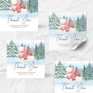 Baby It's Cold Outside Winter Baby Shower Square Sticker