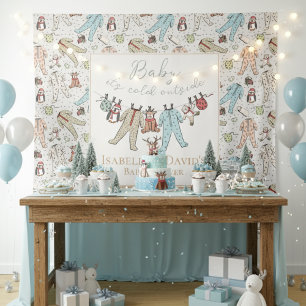 Baby Its Cold Outside Winter Baby Shower Tapestry