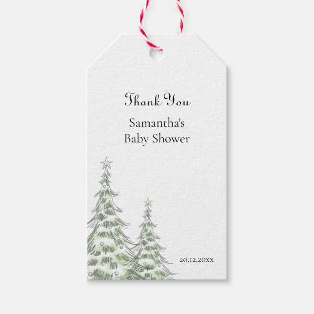 Baby It's Cold Outside Winter baby shower thankyou Gift Tags (Front)