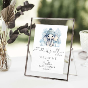 Baby It's Cold Outside Winter Baby Shower Welcome Poster