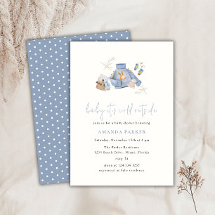 Baby It's Cold Outside Winter Clothes Baby Shower Invitation