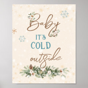 Baby It's Cold Outside Winter Cosy Living Room Art Poster
