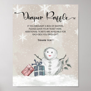 Baby it's cold outside winter diaper raffle poster
