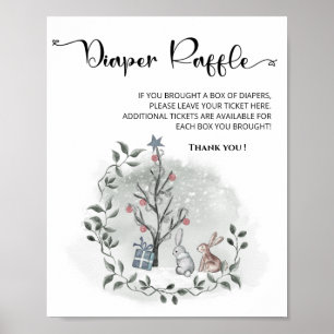 Baby it's cold outside winter diaper raffle poster