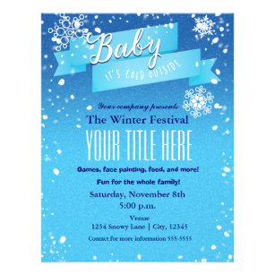 Baby it's Cold Outside Winter Event Flyer Poster