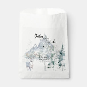 Baby Its Cold Outside Winter Evergreen Baby Shower Favour Bag