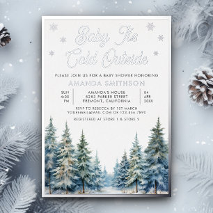 Baby It's Cold Outside Winter Forest Baby Shower