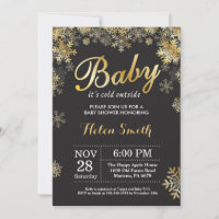 Baby its Cold Outside Winter Gold Baby Shower