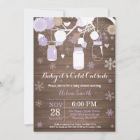 Baby its Cold Outside Winter Mason Jar Baby Shower