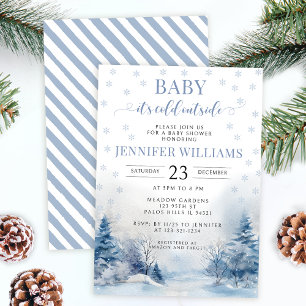 Baby its cold outside winter shower invitation