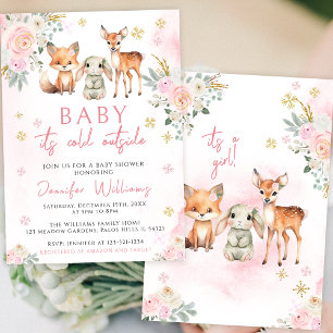 Baby it's cold outside winter shower invitation