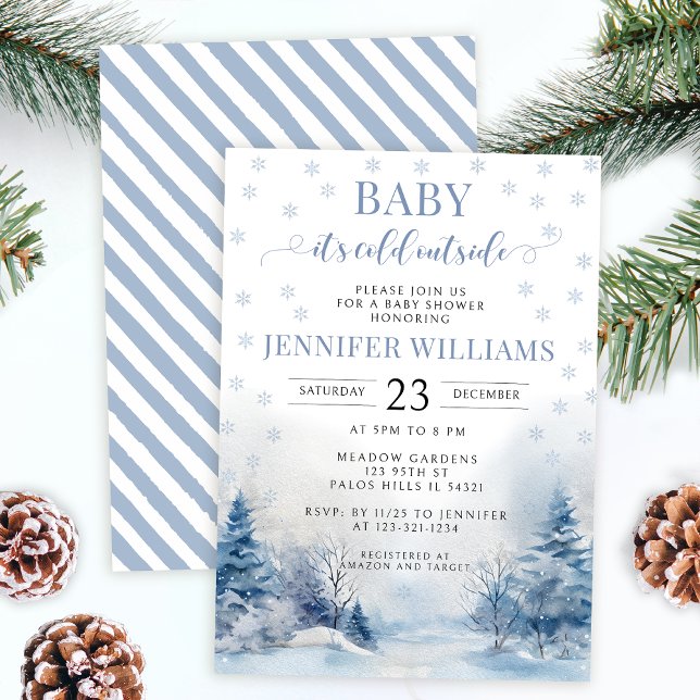 Baby its cold outside winter shower invitation (Creator Uploaded)