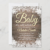 Baby Its Cold Outside Winter Snowflake Baby Shower