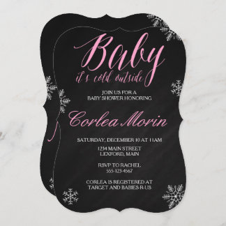 Baby Its Cold Outside Winter themed Shower Invite
