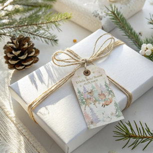Baby It's Cold Outside Winter Woodland Baby Shower Gift Tags