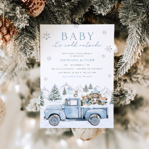 Baby It's Cold Outside Winter Woodland Baby Shower Invitation