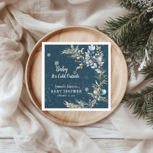 Baby Its Cold Outside Winter Woodland Baby Shower Napkin