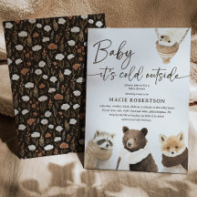 Baby Its Cold Outside Woodland Animals Baby Shower