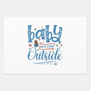 Baby It's Cold Outside Wrapping Paper Sheet