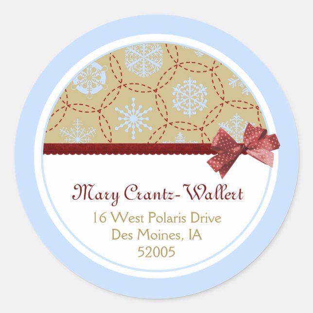Baby It's Cold Return Address Label Stickers (Front)