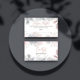 Baby it's cold winter baby shower diaper raffle enclosure card