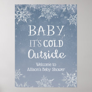 Baby It's Cold Winter Baby Shower Welcome Sign