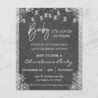 Baby It's Covid Outside Christmas Party Snowflake 
