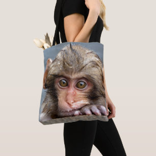 Baby Japanese Macaque Jigokudani Yaen-Koen Tote Bag