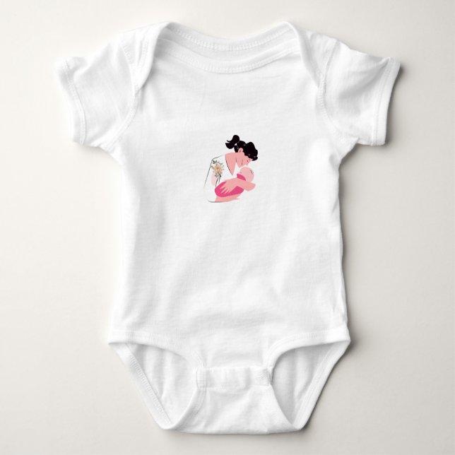 baby jarsey body suit baby bodysuit (Front)