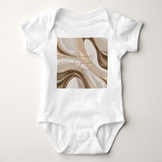 Baby jersey bodysuit in stylish graphic (Front)