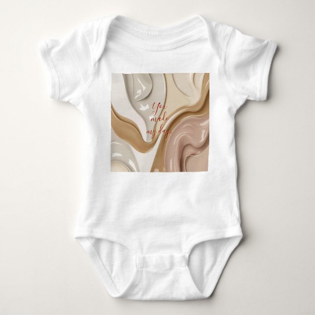 Baby jersey bodysuit in stylish graphic (Front)