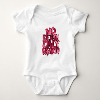 Baby Jersey Bodysuit No Death Only Rebirth Pink