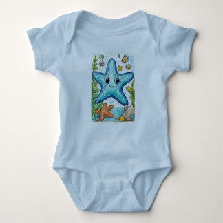 Baby Jersey Bodysuit Starfish