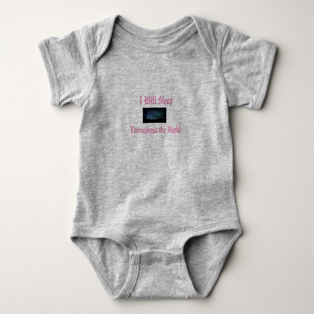 Baby Jersey Bodysuit with Slogan (Front)