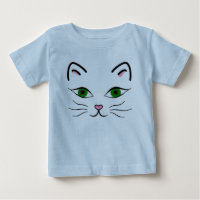 Baby Jersey T-Shirt - Kitty Face