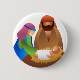 Baby Jesus 6 Cm Round Badge