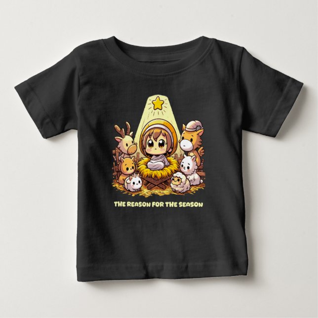 Baby Jesus: Chibi Nativity Baby T-Shirt (Front)