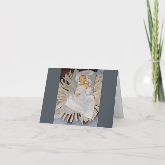 Baby Jesus in manger note card (Front)