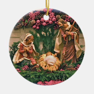 baby jesus nativity ceramic ornament
