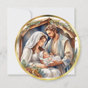 Baby Jesus   Nativity Holiday Card