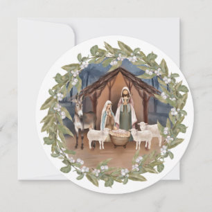 Baby Jesus Nativity Holiday Card