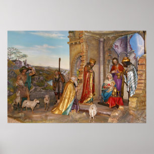 Baby Jesus of Nazareth in the Bethlehem Manger Poster