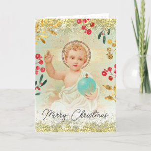 Baby Jesus religious Christmas Card