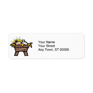 baby jesus return address label
