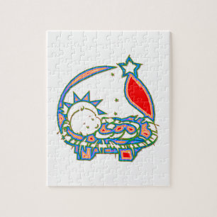 Baby Jesus under a star Jigsaw Puzzle