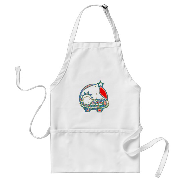 Baby Jesus under a star Standard Apron (Front)