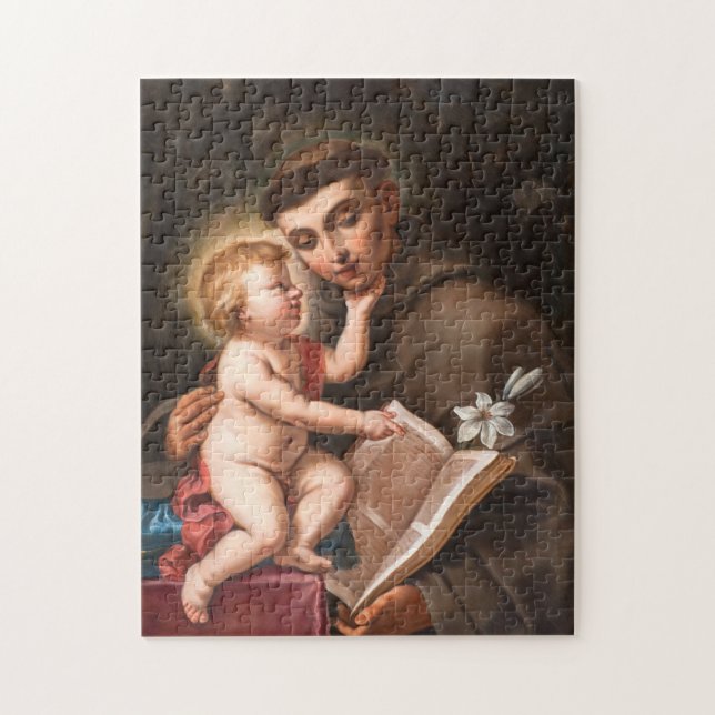 Baby Jesus With St. Anthony Of Padua Jigsaw Puzzle (Vertical)