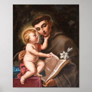 Baby Jesus With St. Anthony Of Padua Poster