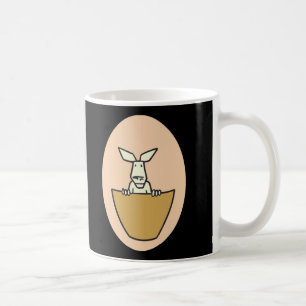baby joey kangaroo in pocket coffee mug