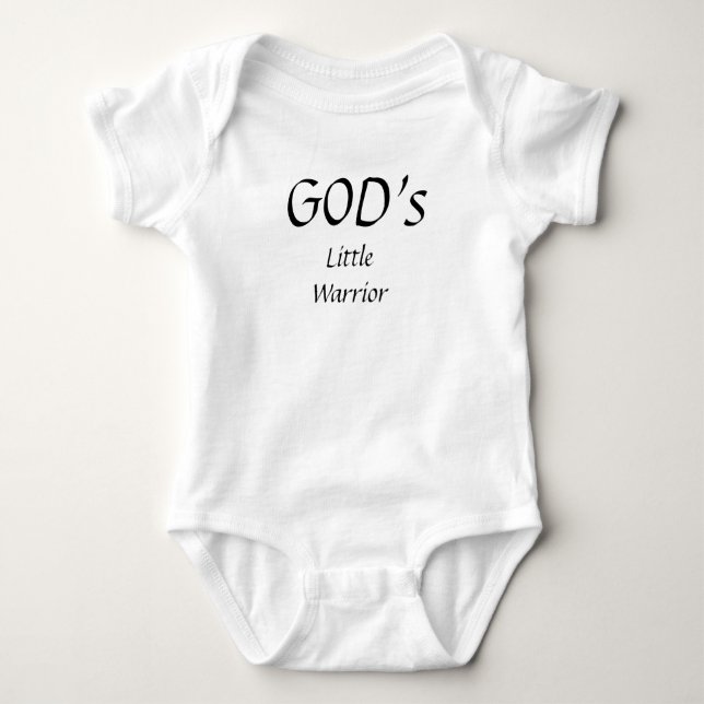 Baby Jumpsuit - God's Little Warrior (Front)
